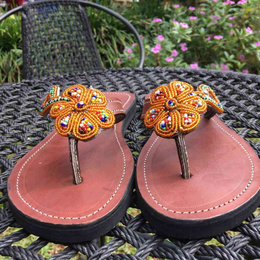 Genuine Women Leather African Craft Shoes