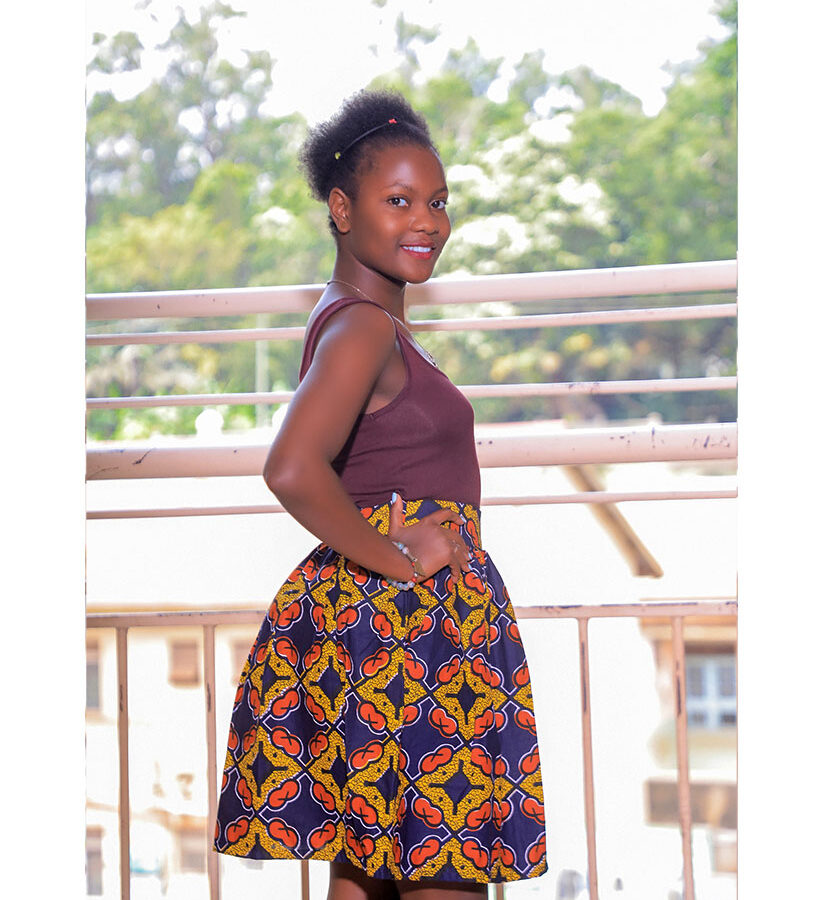 African fabric Mini Skirt